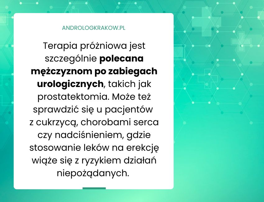 Leczenie zaburzeń erekcji za pomocą terapii próżniowej